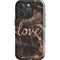 Love Rose Gold Black iPhone 16 Pro Impact Case